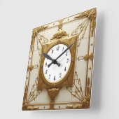 Art Deco スクエア壁時計 (傾斜)
