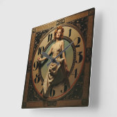 Art Deco スクエア壁時計 (傾斜)