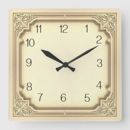 Art Deco スクエア壁時計