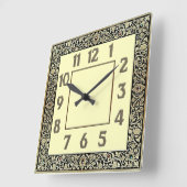 Art Deco スクエア壁時計 (傾斜)