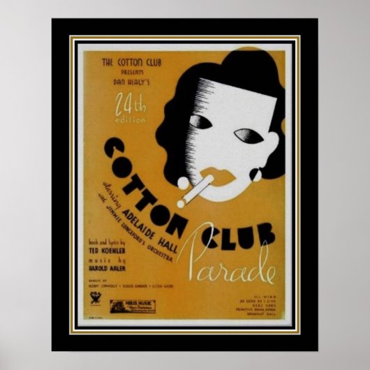 Art Deco 1934 Cotton Club Parade ポスター (正面)