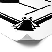 Art Deco 20's style "Cocktail Bar sign BLACK ポスター (角)