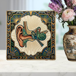 Art Deco Anatomical Ear Laryngology タイル