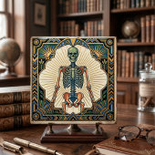 Art Deco Anatomical Human Skeleton Bones タイル