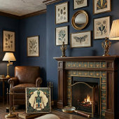 Art Deco Anatomical Human Skeleton Bones タイル