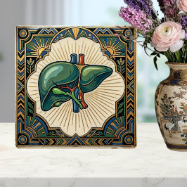Art Deco Anatomical Liver タイル