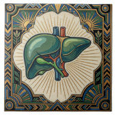 Art Deco Anatomical Liver タイル (正面)