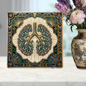 Art Deco Anatomical Lungs Pulmonology タイル