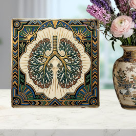 Art Deco Anatomical Lungs Pulmonology タイル