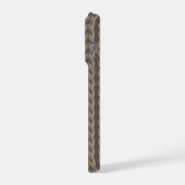 Art Deco Arches in Champagne on Warm Charcoal iPhoneケース (左側面)