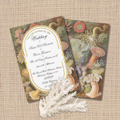 Art Deco Art Nouveau Floral Gold Tone Sea Life 招待状