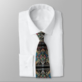 Art Deco Art Nouveau Rainbow Circuit Board Necktie ネクタイ (タイ)