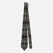 Art Deco Art Nouveau Rainbow Circuit Board Necktie ネクタイ (正面)