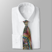 Art Deco Art Nouveau Rainbow Circuit Board Necktie ネクタイ (タイ)