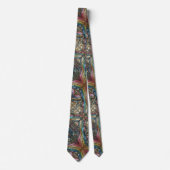 Art Deco Art Nouveau Rainbow Circuit Board Necktie ネクタイ (正面)