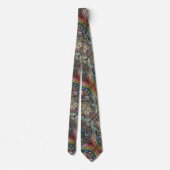 Art Deco Art Nouveau Rainbow Circuit Board Necktie ネクタイ (裏面)