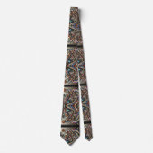 Art Deco Art Nouveau Rainbow Circuit Board Necktie ネクタイ (正面)