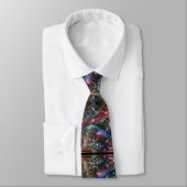 Art Deco Art Nouveau Rainbow Circuit Board Necktie ネクタイ (タイ)