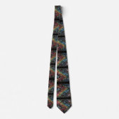 Art Deco Art Nouveau Rainbow Circuit Board Necktie ネクタイ (裏面)