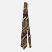 Art Deco Art Nouveau Rainbow Circuit Board Necktie ネクタイ (正面)