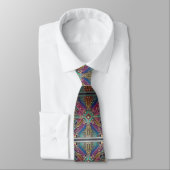 Art Deco Art Nouveau Rainbow Circuit Board Necktie ネクタイ (タイ)