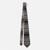 Art Deco Art Nouveau Rainbow Circuit Board Necktie ネクタイ (裏面)