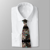Art Deco Art Nouveau Rainbow Circuit Board Necktie ネクタイ (タイ)