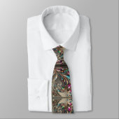 Art Deco Art Nouveau Rainbow Circuit Board Necktie ネクタイ (タイ)