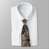 Art Deco Art Nouveau Rainbow Circuit Board Necktie ネクタイ (タイ)
