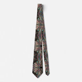 Art Deco Art Nouveau Rainbow Circuit Board Necktie ネクタイ (正面)