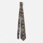Art Deco Art Nouveau Rainbow Circuit Board Necktie ネクタイ (裏面)