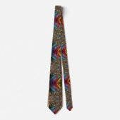 Art Deco Art Nouveau Rainbow Circuit Board Necktie ネクタイ (正面)