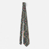 Art Deco Art Nouveau Rainbow Circuit Board Necktie ネクタイ (裏面)