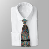 Art Deco Art Nouveau Rainbow Circuit Board Necktie ネクタイ (タイ)