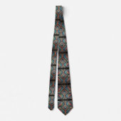 Art Deco Art Nouveau Rainbow Circuit Board Necktie ネクタイ (裏面)
