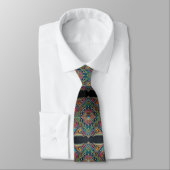 Art Deco Art Nouveau Rainbow Circuit Board Necktie ネクタイ (タイ)
