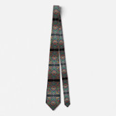 Art Deco Art Nouveau Rainbow Circuit Board Necktie ネクタイ (正面)