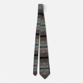Art Deco Art Nouveau Rainbow Circuit Board Necktie ネクタイ (裏面)