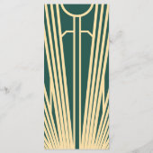 Art Deco Art Nouveau Striped Gold Tone Menu (裏面)