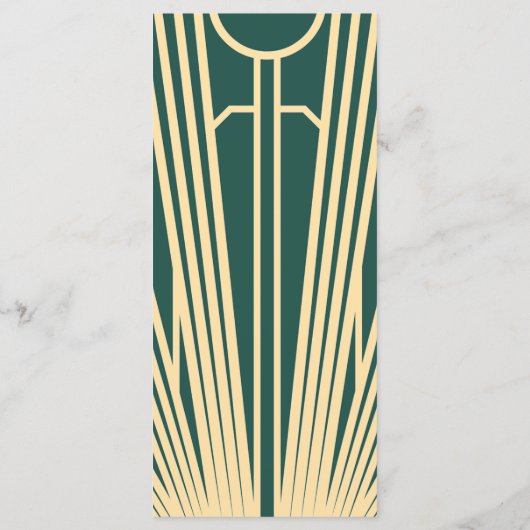 Art Deco Art Nouveau Striped Gold Tone Menu (裏面)