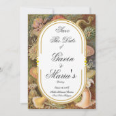 Art Deco Art Nouveau Striped Gold Tone Modern  招待状 (正面)