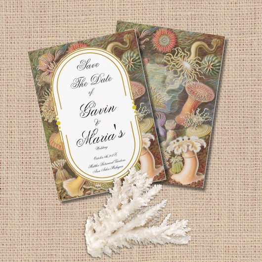 Art Deco Art Nouveau Striped Gold Tone Modern  招待状