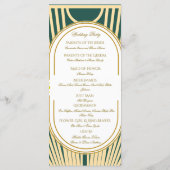 Art Deco Art Nouveau Striped Gold Tone Program (裏面)