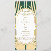 Art Deco Art Nouveau Striped Gold Tone Program (正面)