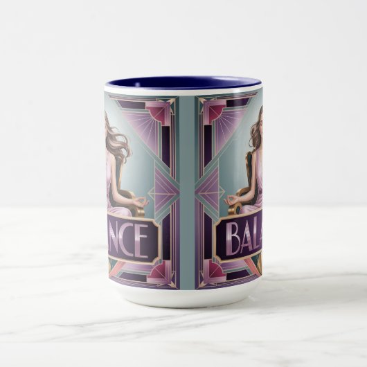 Art Deco Balance Meditation Mug マグカップ (中央)