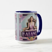 Art Deco Balance Meditation Mug マグカップ (正面右)