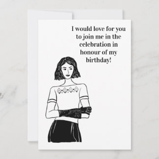 Art deco birthday invitation  招待状