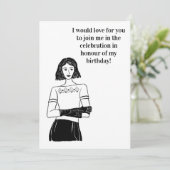 Art deco birthday invitation  招待状 (スタンド正面)