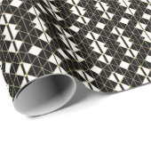 Art Deco Black and Gold Geometric luxury ラッピングペーパー (ロールコーナー)