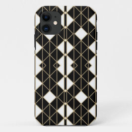 Art Deco Black and Gold Geometric luxury iPhone 11 ケース